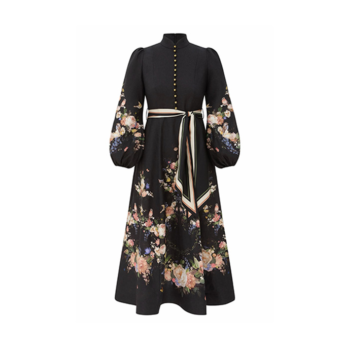 zimmermann valiant button‑detail midi dress